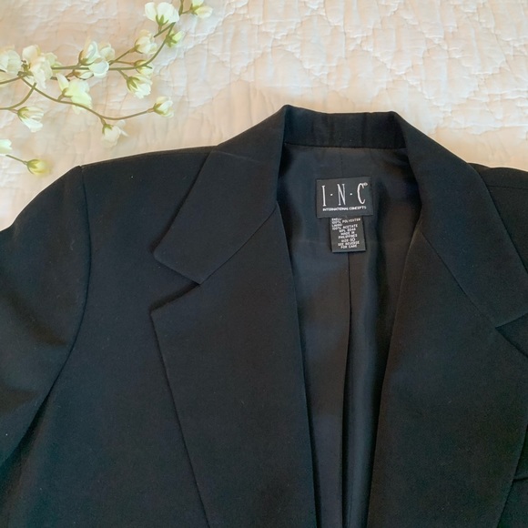 INC black blazer and skirt suit - Picture 3 of 5